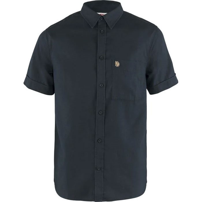 Fjällräven Övik Travel Shirt Herre / Mænd-Mørkeblå-XL - Skjorter