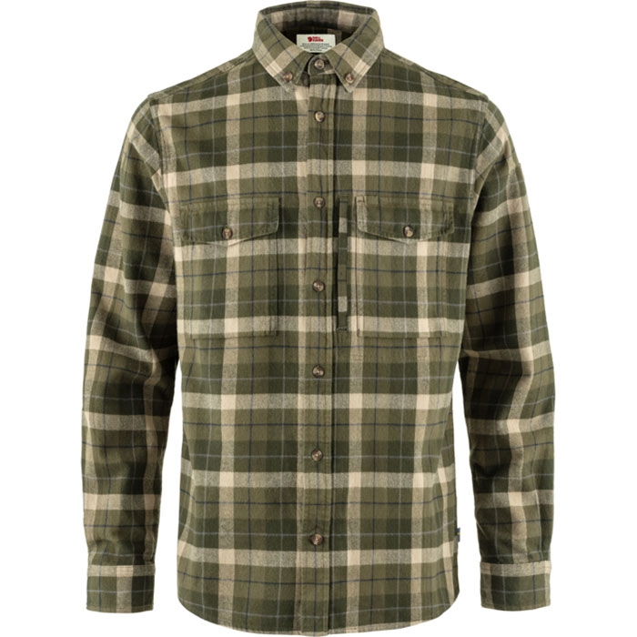 Fjällräven Värmland Heavy Flannel Shirt Men, green/deep forest