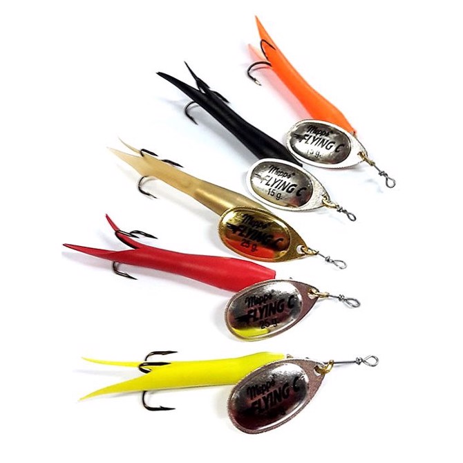 Mepps Flying C spinner-15 gr-fluo Orange/guld - Kondomspinner