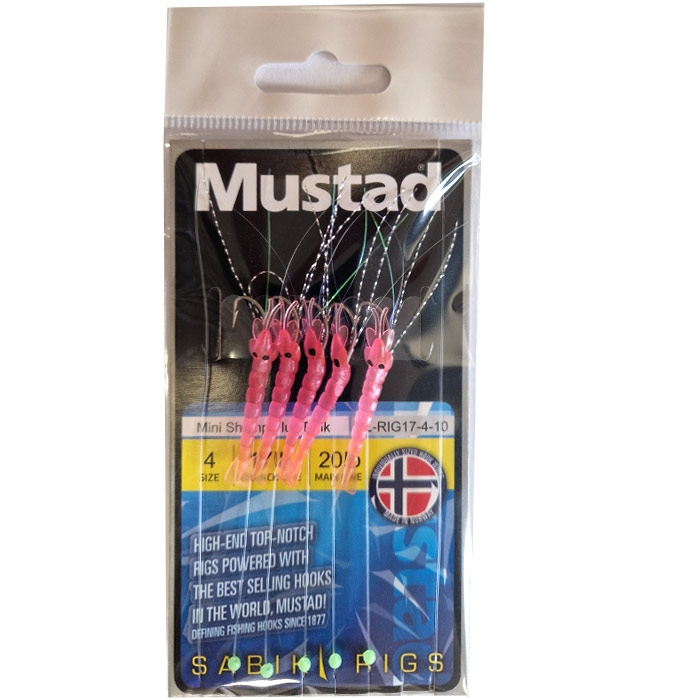 Mustad Mini Shrimp makrel-/sildeforfang, pink