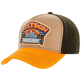 Stetson Trucker Cap Hacksaw Cotton, orange/dark green