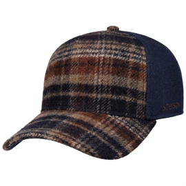 Stetson Trucker Cap Wool Check, navy